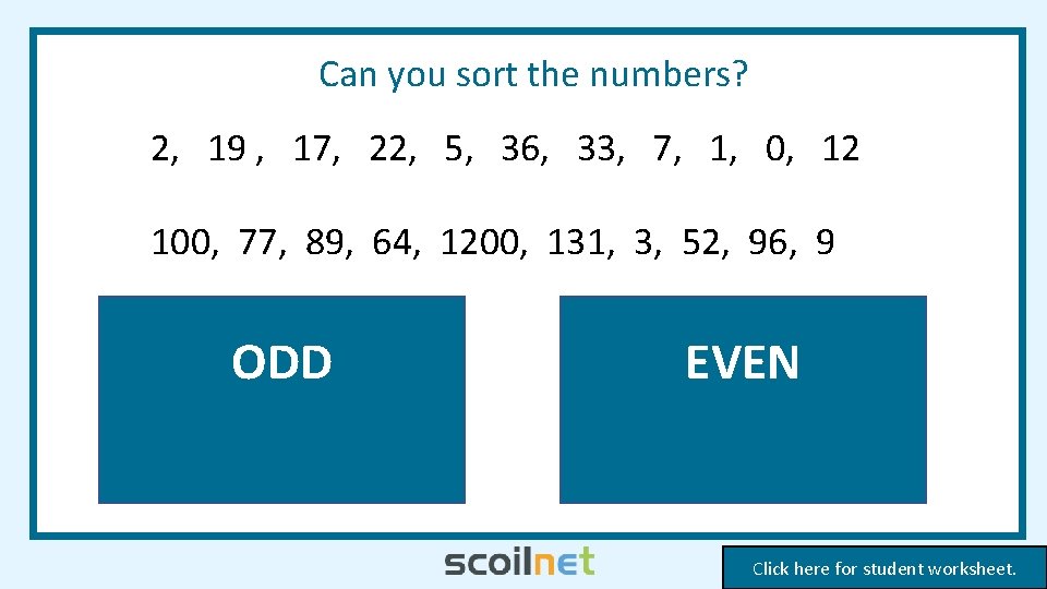 Can you sort the numbers? 2, 19 , 17, 22, 5, 36, 33, 7,