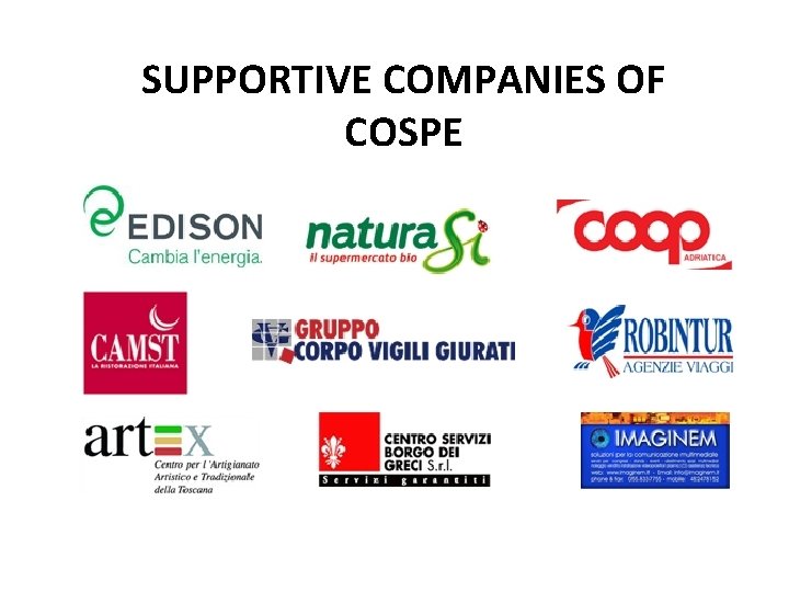 SUPPORTIVE COMPANIES OF COSPE 