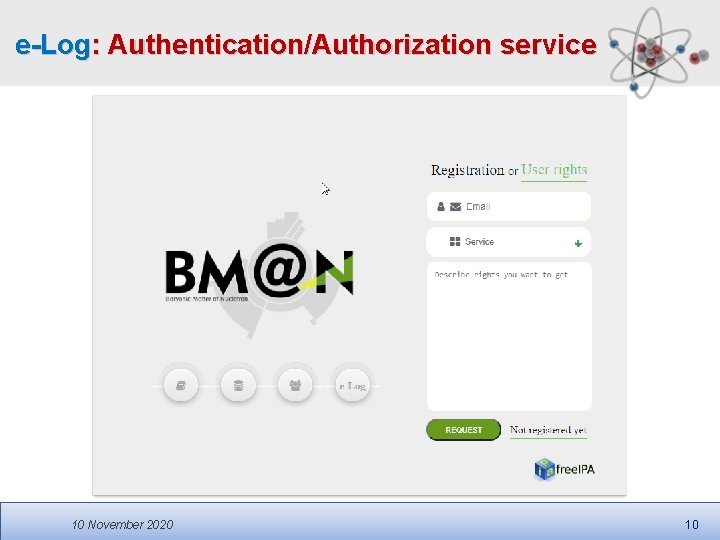e-Log: Authentication/Authorization service 10 November 2020 10 e-Log: Authentication/Authorization service 10 November 2020 10