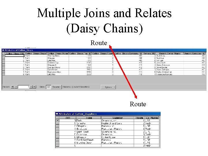 Multiple Joins and Relates (Daisy Chains) Route Multiple Joins and Relates (Daisy Chains) Route