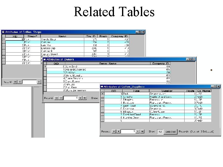 Related Tables Related Tables