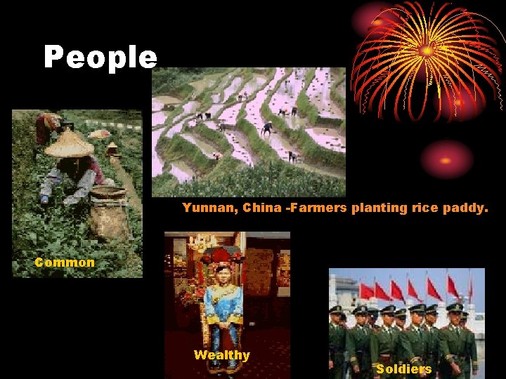 People Yunnan, China -Farmers planting rice paddy. Common Wealthy Soldiers 