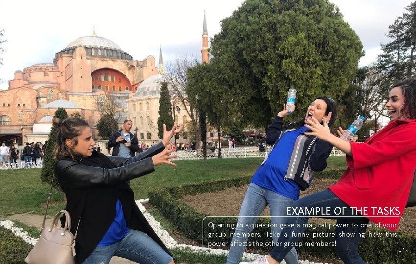 Act out the most dramatic scene from Rocky! EXAMPLE OF THE TASKS Opening this