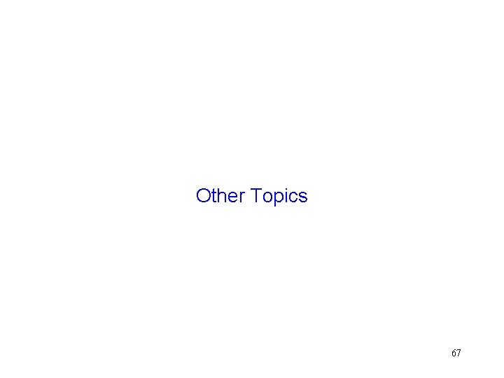 Other Topics 67 
