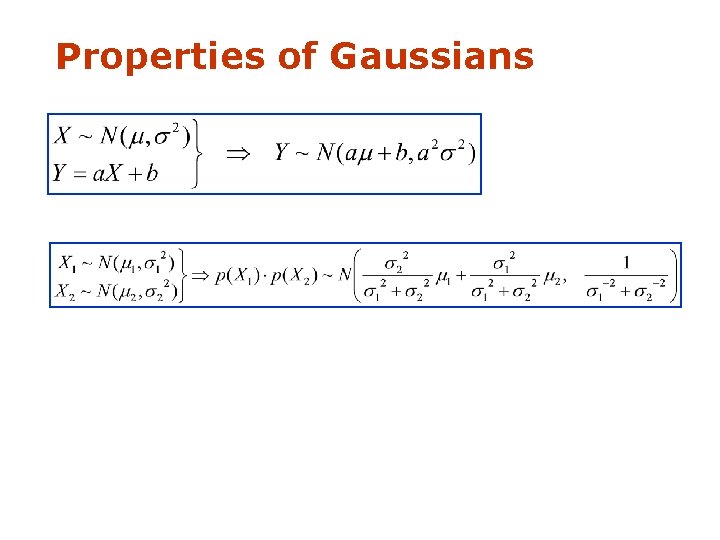 Properties of Gaussians 
