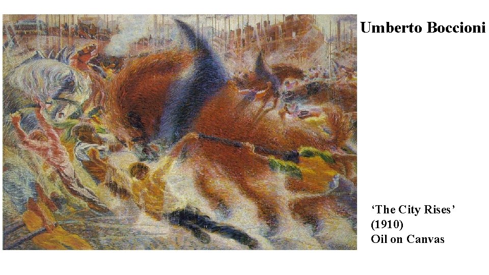 Umberto Boccioni ‘The City Rises’ (1910) Oil on Canvas 