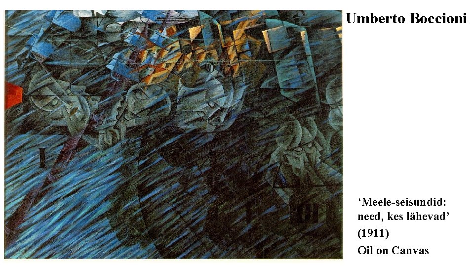 Umberto Boccioni ‘Meele-seisundid: need, kes lähevad’ (1911) Oil on Canvas 