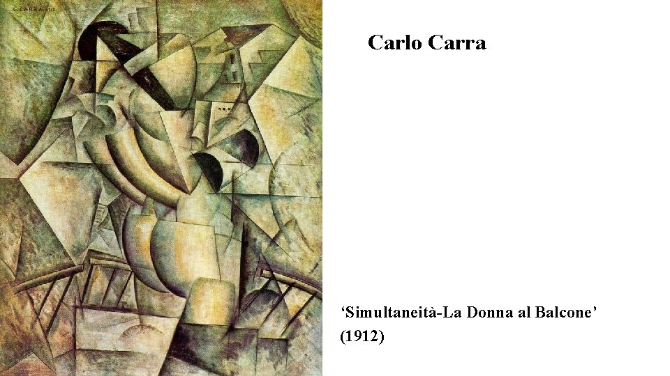 Carlo Carra ‘Simultaneità-La Donna al Balcone’ (1912) 