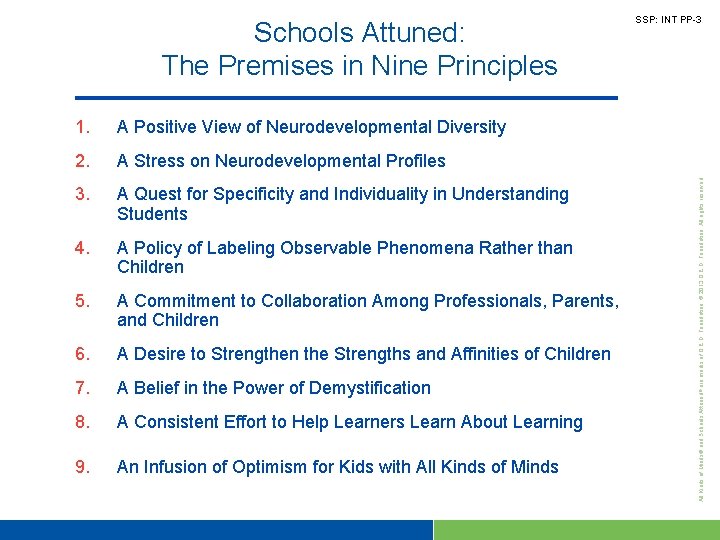 1. A Positive View of Neurodevelopmental Diversity 2. A Stress on Neurodevelopmental Profiles 3.