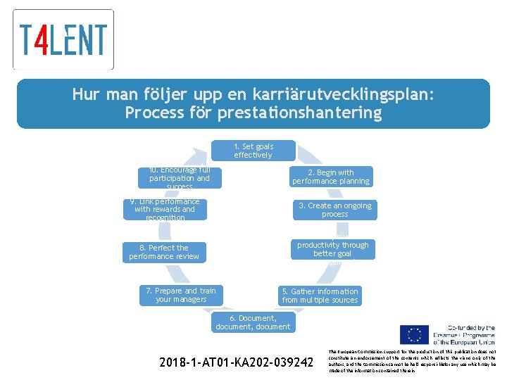 Hur man följer upp en karriärutvecklingsplan: Process för prestationshantering 1. Set goals effectively 10.