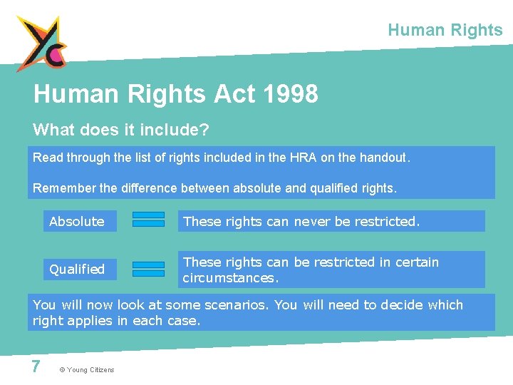 Human Rights Act 1998 What does it include? Read through the list of rights