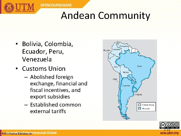 Andean Community • Bolivia, Colombia, Ecuador, Peru, Venezuela • Customs Union – Abolished foreign
