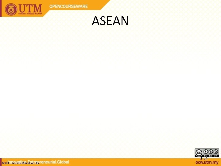 ASEAN 3 -24 © 2011 Pearson Education, Inc. 