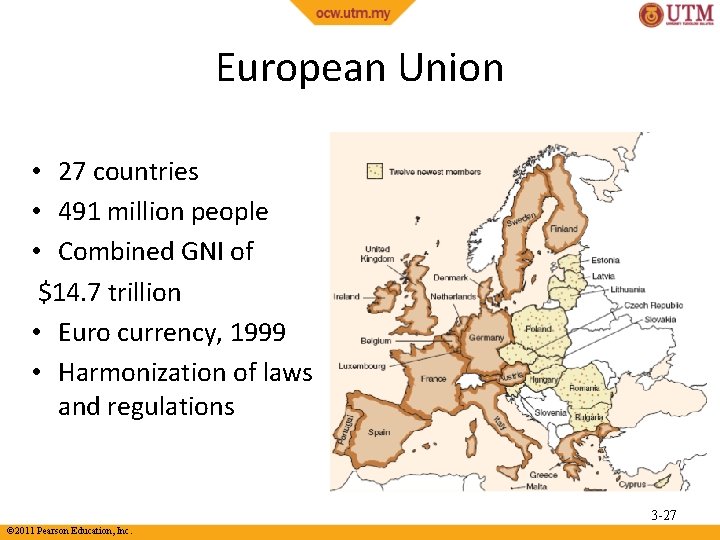 European Union • 27 countries • 491 million people • Combined GNI of $14.