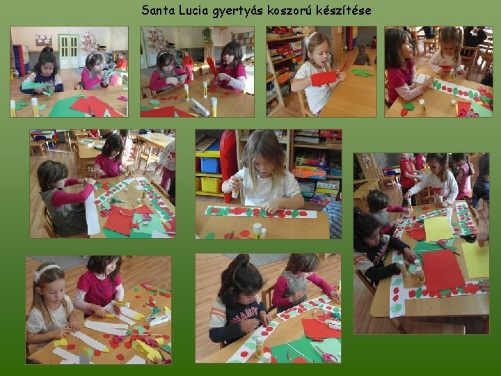 Santa Lucia gyertyás koszorú készítése 