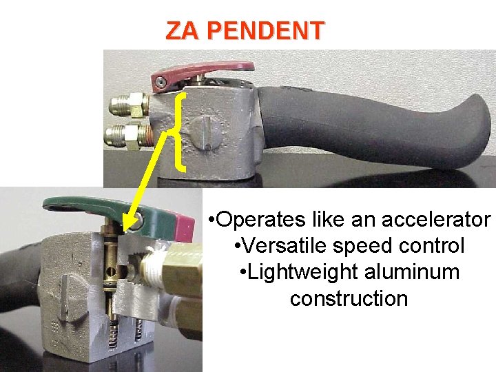 ZA PENDENT • Operates like an accelerator • Versatile speed control • Lightweight aluminum