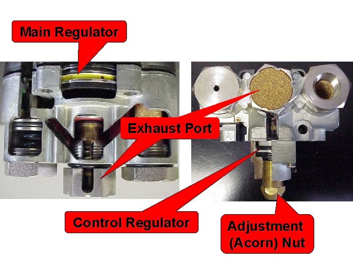 Main Regulator Exhaust Port Control Regulator Adjustment (Acorn) Nut 