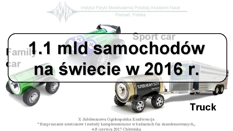 Instytut Fizyki Molekularnej Polskiej Akademii Nauk Poznań, Polska Sport car 1. 1 mld samochodów