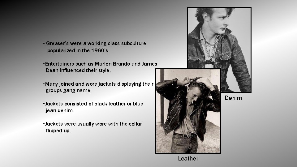1960s Greaser Fashion By Emma Schukraft Black or
