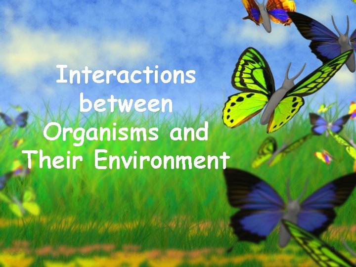 Interactions between Organisms and Their Environment 3 