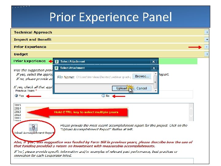 Prior Experience Panel slide 21 