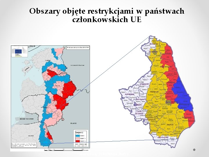 Obszary objęte restrykcjami w państwach członkowskich UE Warszawa, 28 kwietnia 2015 r. 