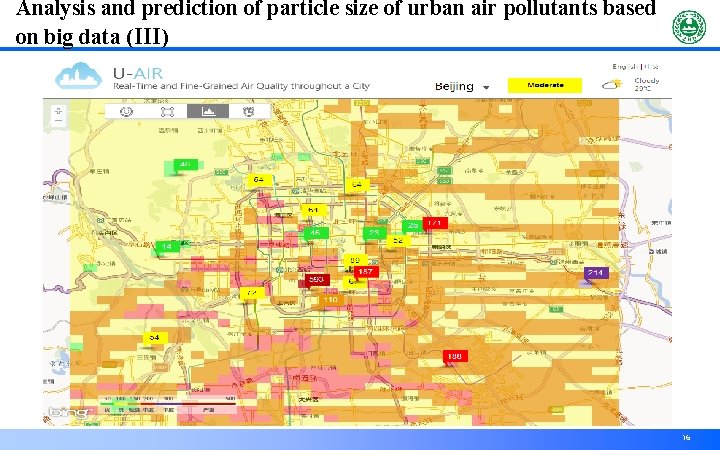 Analysis and prediction of particle size of urban air pollutants based on big data