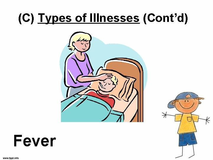 (C) Types of Illnesses (Cont’d) Fever 