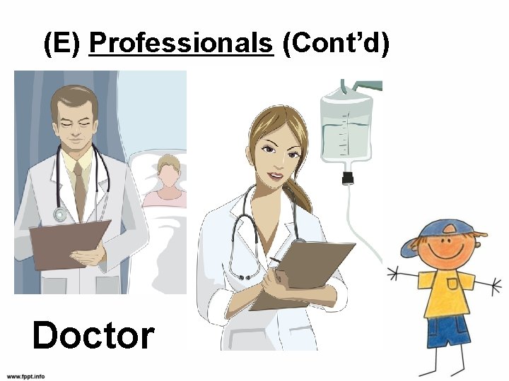 (E) Professionals (Cont’d) Doctor 