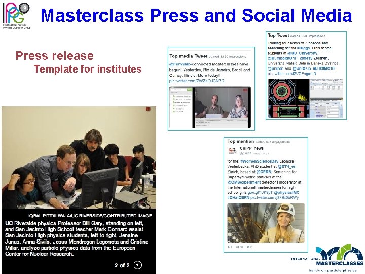 Masterclass Press and Social Media Press release Template for institutes 