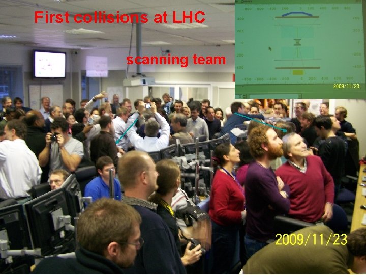 First collisions at LHC scanning team 
