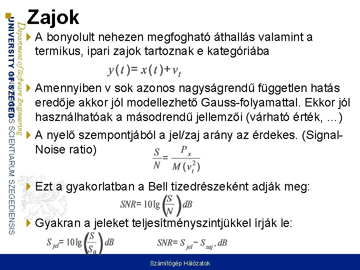 Department of Software Engineering UNIVERSITAS UNIVERSITY OF SZEGED SCIENTIARUM SZEGEDIENSIS Zajok A bonyolult nehezen Department of Software Engineering UNIVERSITAS UNIVERSITY OF SZEGED SCIENTIARUM SZEGEDIENSIS Zajok A bonyolult nehezen