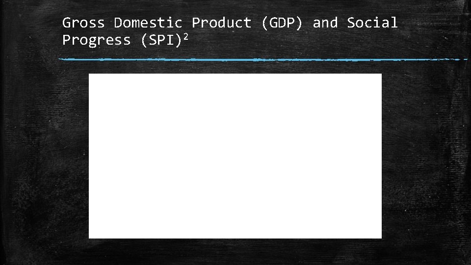 Gross Domestic Product (GDP) and Social Progress (SPI)2 