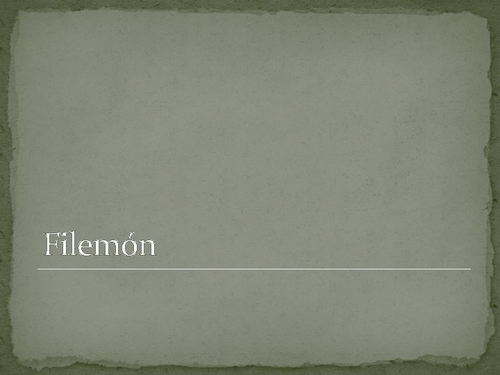 Filemón Filemón