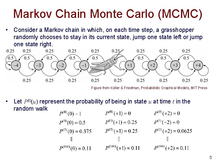 Markov Chain Monte Carlo (MCMC) • Consider a Markov chain in which, on each Markov Chain Monte Carlo (MCMC) • Consider a Markov chain in which, on each