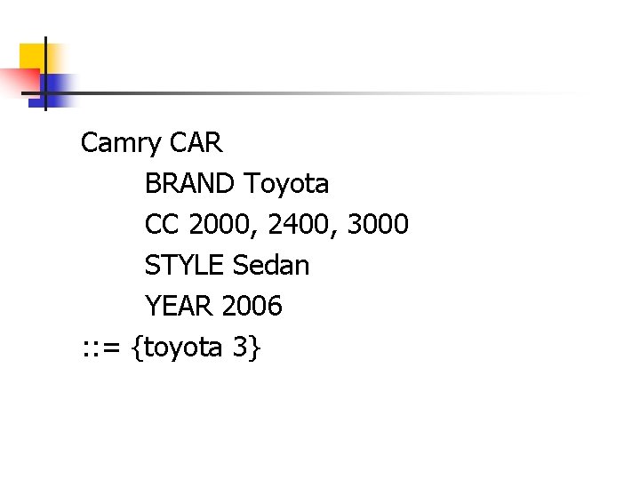 Camry CAR BRAND Toyota CC 2000, 2400, 3000 STYLE Sedan YEAR 2006 : : Camry CAR BRAND Toyota CC 2000, 2400, 3000 STYLE Sedan YEAR 2006 : :