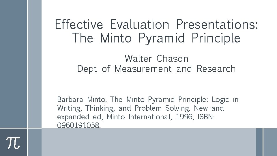 the minto pyramid principle