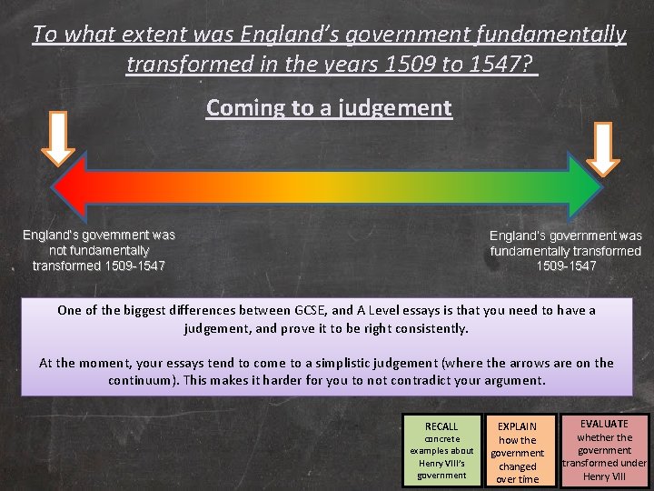 To what extent was England’s government fundamentally transformed in the years 1509 to 1547?