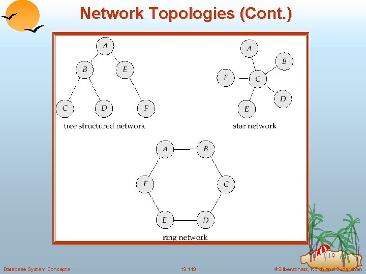 Network Topologies (Cont. ) 119 Database System Concepts 19. 119 ©Silberschatz, Korth and Sudarshan
