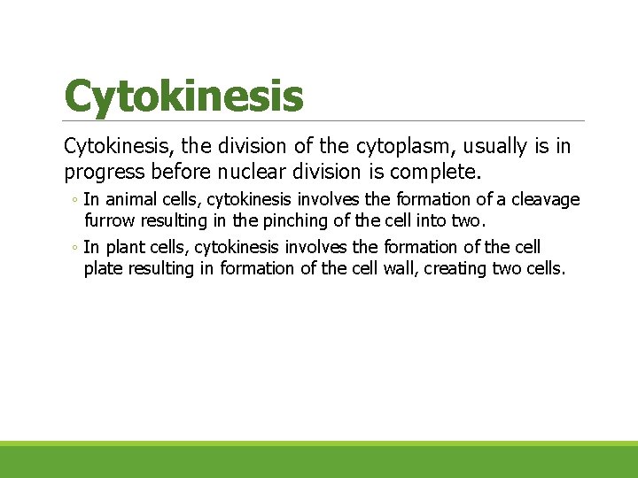 Cytokinesis, the division of the cytoplasm, usually is in progress before nuclear division is Cytokinesis, the division of the cytoplasm, usually is in progress before nuclear division is