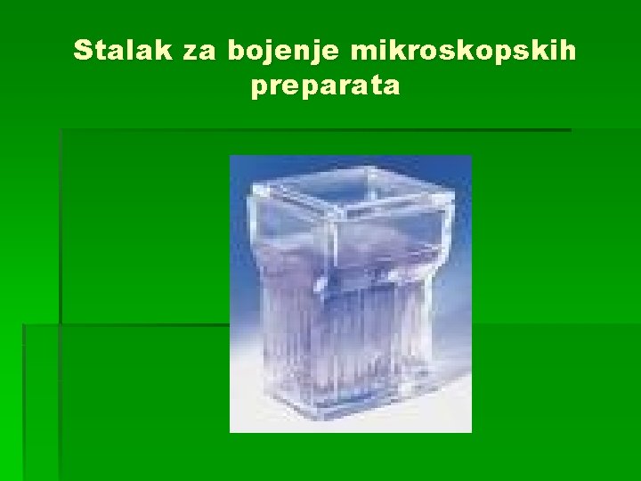 Stalak za bojenje mikroskopskih preparata 