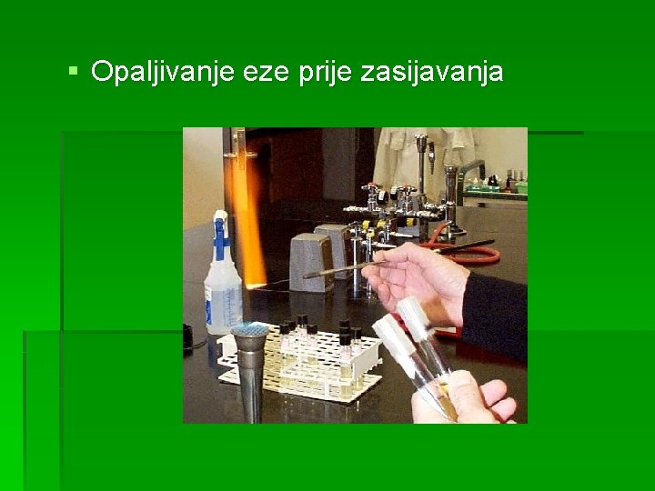 § Opaljivanje eze prije zasijavanja 