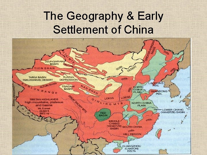 The Geography & Early Settlement of China 