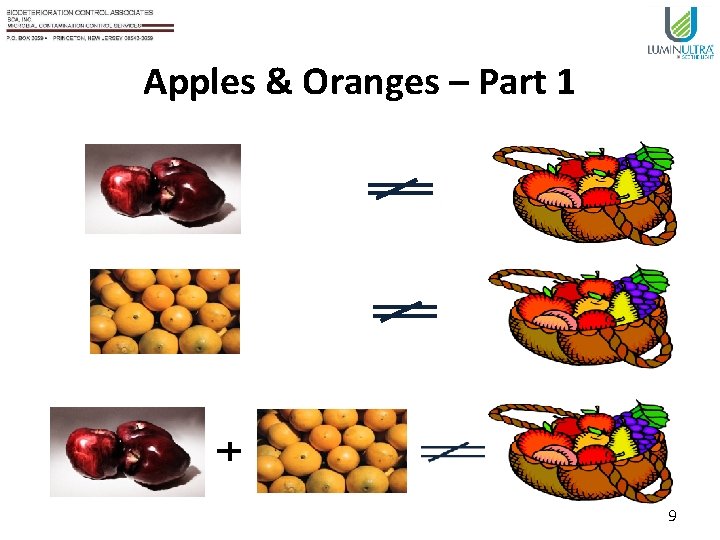 Apples & Oranges – Part 1 9 