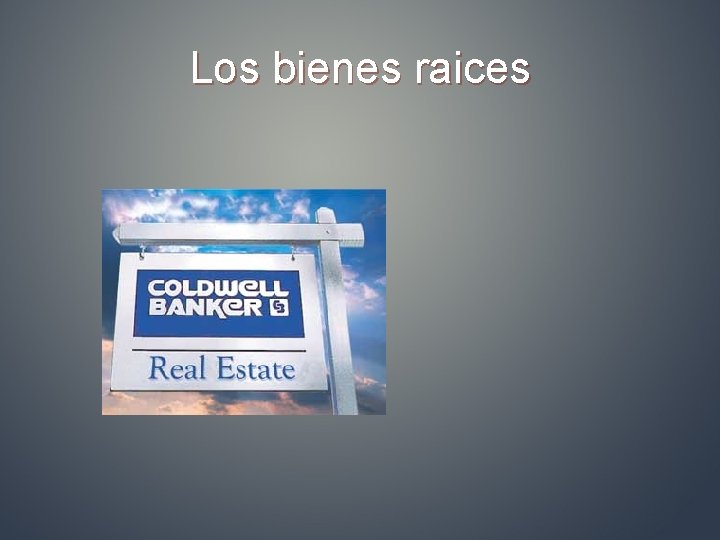 Los bienes raices 