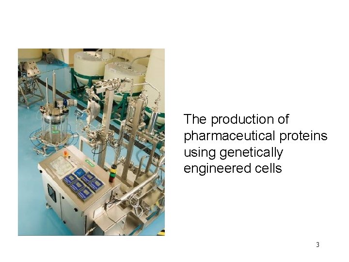 Biomanufacturing Defined The production of pharmaceutical proteins using genetically engineered cells 3 