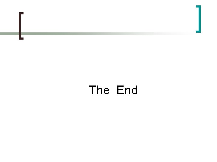 The End 