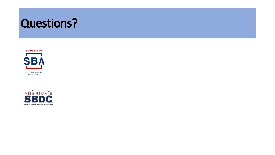 Questions? 