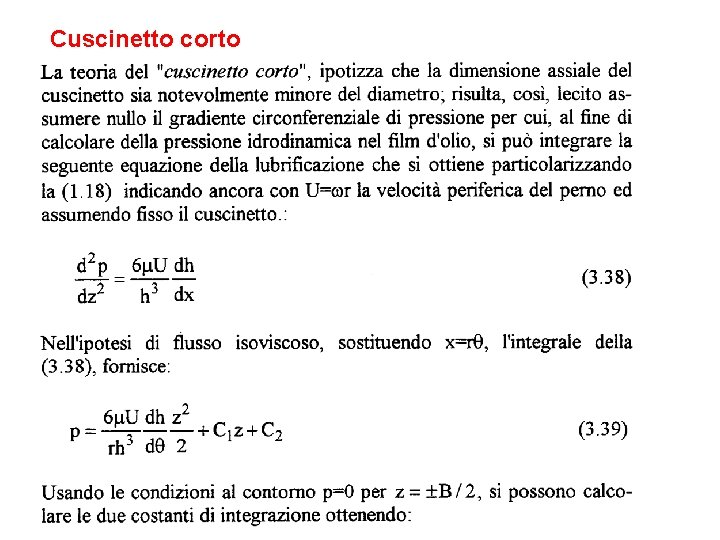 Cuscinetto corto 