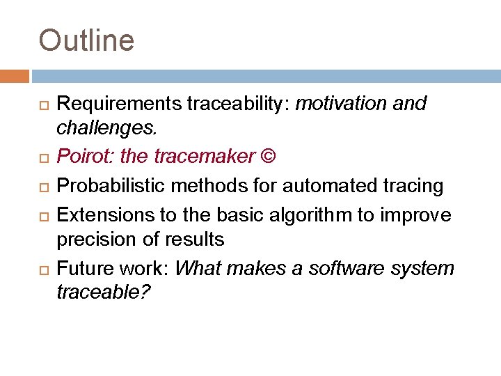 Automated Requirements Traceability an application of IR techniques